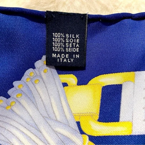 NIB E.Marinella Napoli 100% Silk Scarf Made in Italy - Picture 10 of 11